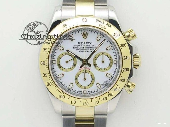 MiroTime 0110 Daytona 116515 Noob 1:1 Best Edition White Dial On Black Rubber Strap A7750 (Free Extra Strap) MultiPurpose 3739